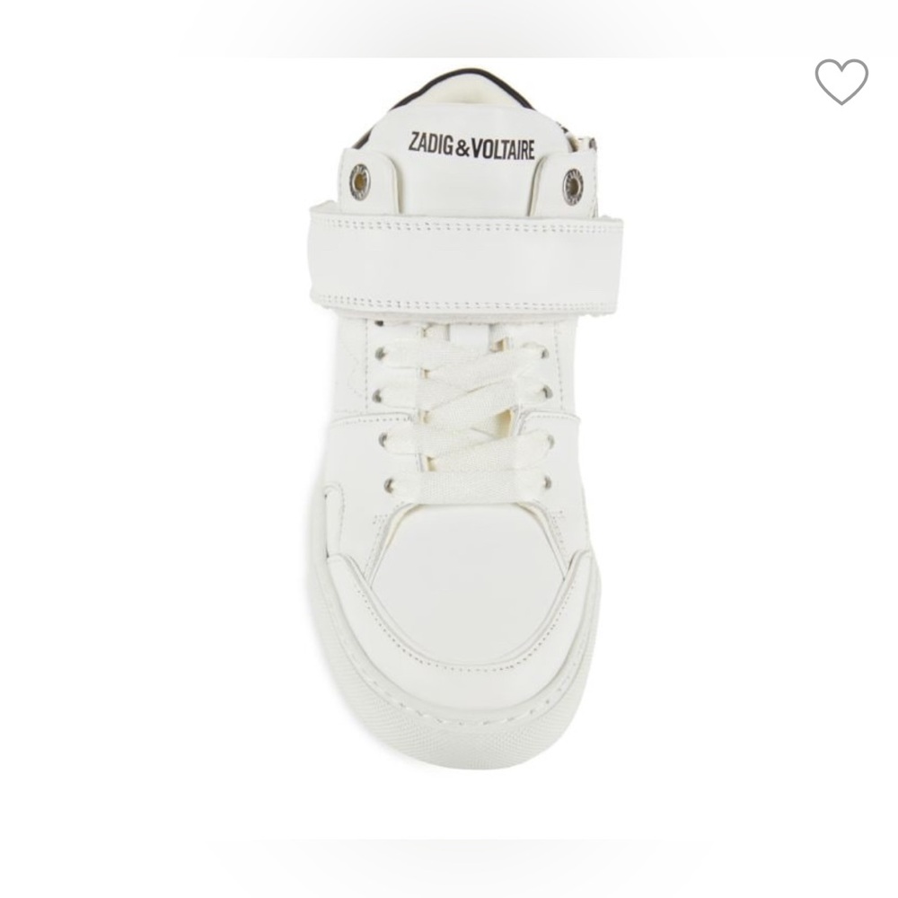 Zadig and Voltaire Flash mid top smooth calfskin sneakers.  New in box size 37 - Picture 2 of 12